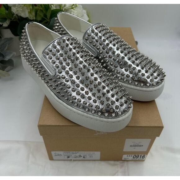 Christian Louboutin Other - Men's Christian Louboutin spike boat, leather sneakers size 41 made in Italy
